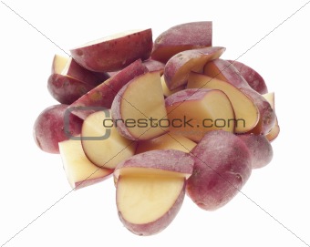 Stack of Sliced Baby Red Potatoes