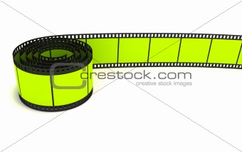 35mm green film strip