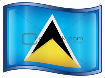 Saint Lucia flag icon.