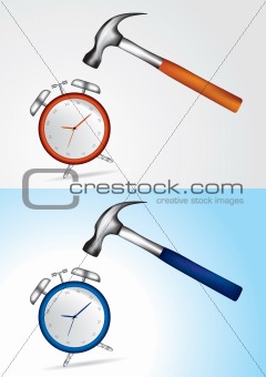Beat the time concept - vector illustration