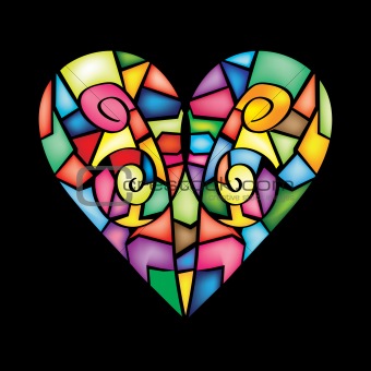 Colorful Abstract Heart - vector illustration
