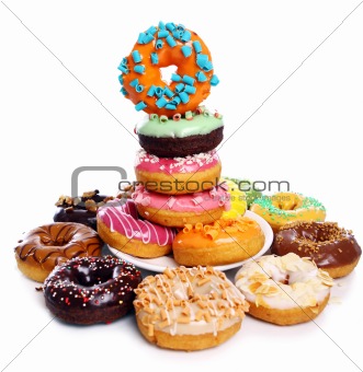 Colorful and tasty donuts