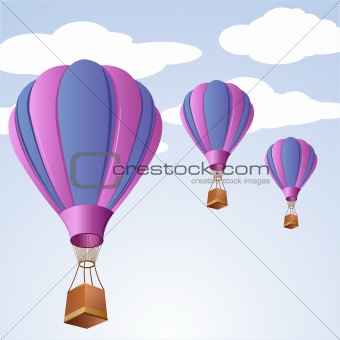 parachute in sky