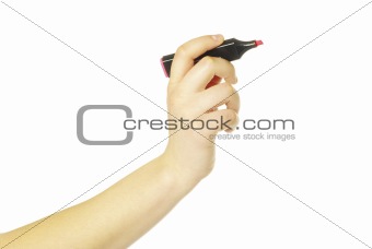hand with marker