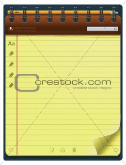 Vector notepad template (vertical)