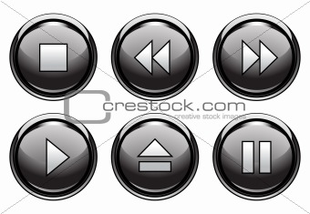 Set of aqua style buttons