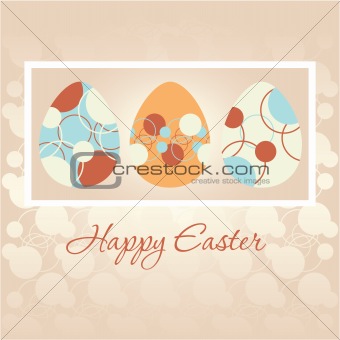 Easter greeting card with Easter eggs
