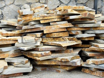Flagstones on stack