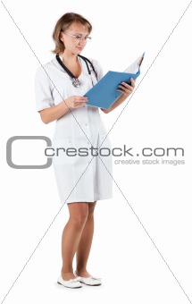 Doctor with file folder