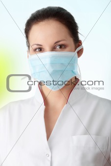 AH1N1 concept - young nurse