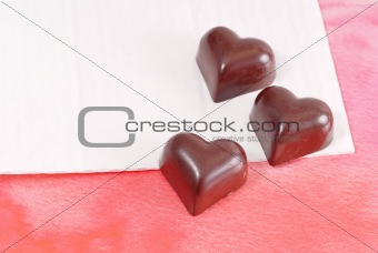 Three Milk Chocolate Hearts