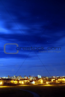 skyline at night