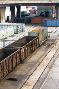 Container in the port of hong kong