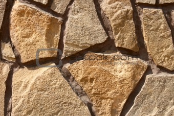 Fragment of ornamental stone wall