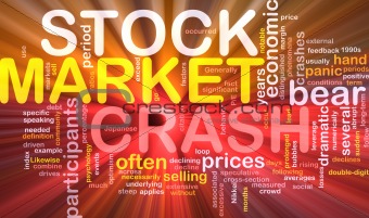Stock market crash is bone background concept glowing