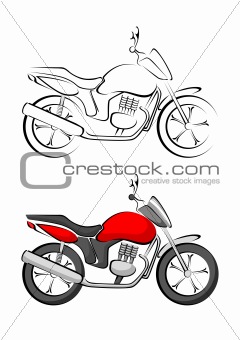 Stylised Motorcycle Vector illustration