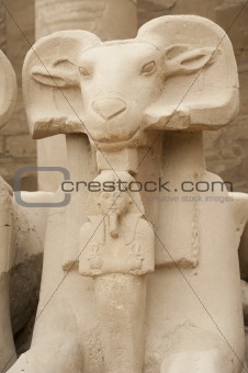 Ram headed sphinx at Karnak Temple