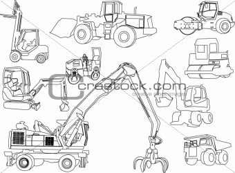Construction machines - vector