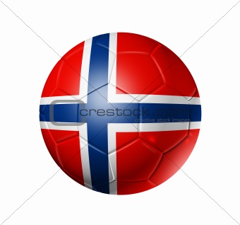 Soccer football ball with Norway flag