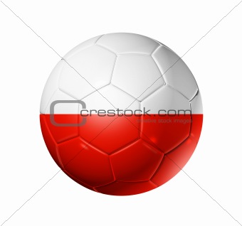 Soccer football ball with Poland flag
