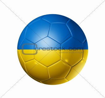Soccer football ball with Ukraine flag