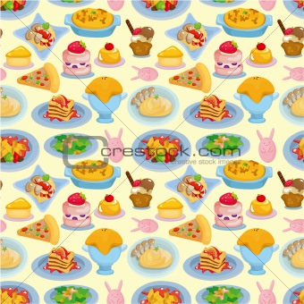 cartoon Italian food seamless pattern