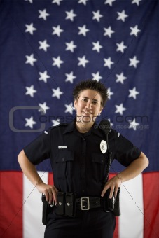 Woman police officer.