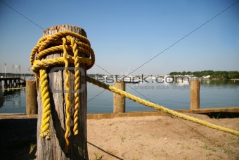 Old yellow rope