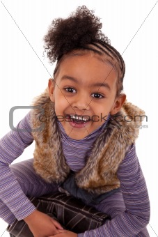 cute black girl smiling 