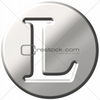 3D Steel Letter L