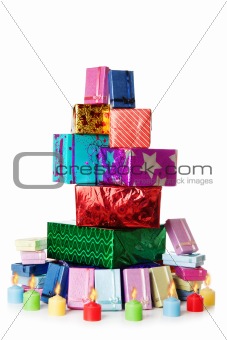 Stack of gift boxes | Isolated