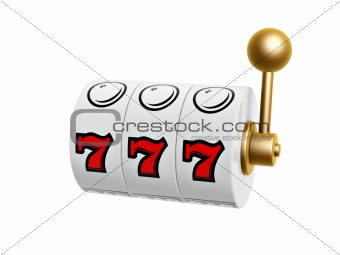 slot machine with seven sign