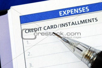 List the credit card installments and other expenses