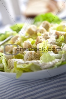 Caesar salad close up vertical