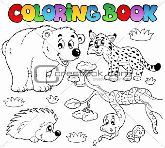 Coloring book with forest animals 3