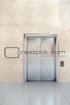 Elevator in lobby