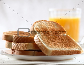 pile of toast for breakfast