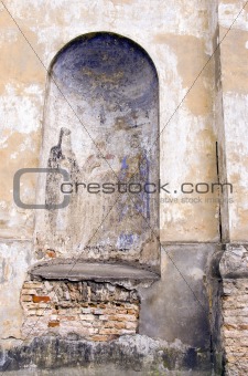 vintage mural painting on chuch wall