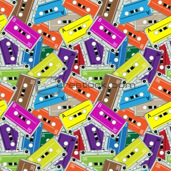 seamless audio tapes pattern
