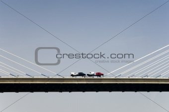 Cars over the bridge