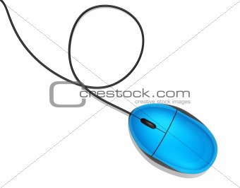 blue computer mouse