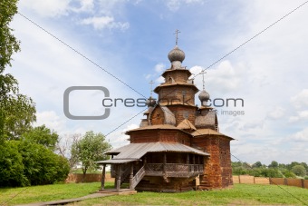 Churches of Russia. Old wooden church in Suzdal
