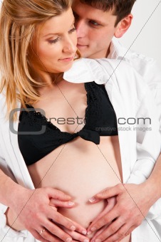 man and his pregnant wife