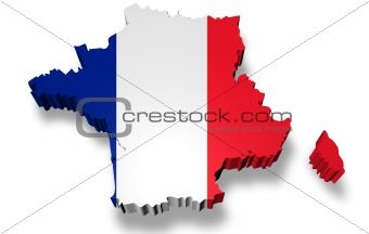 Illustration of france with flag