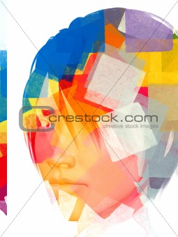 abstract female figure
