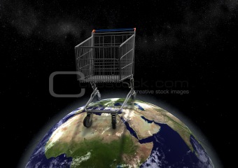 huge shopping cart on earth