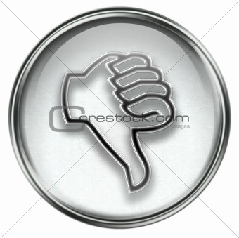 thumb down icon grey