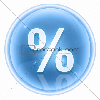 percent icon ice, isolated on white background