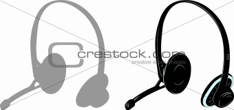 Headphones with microphone