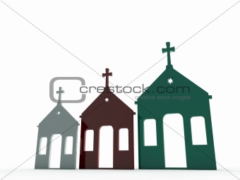 church in various color